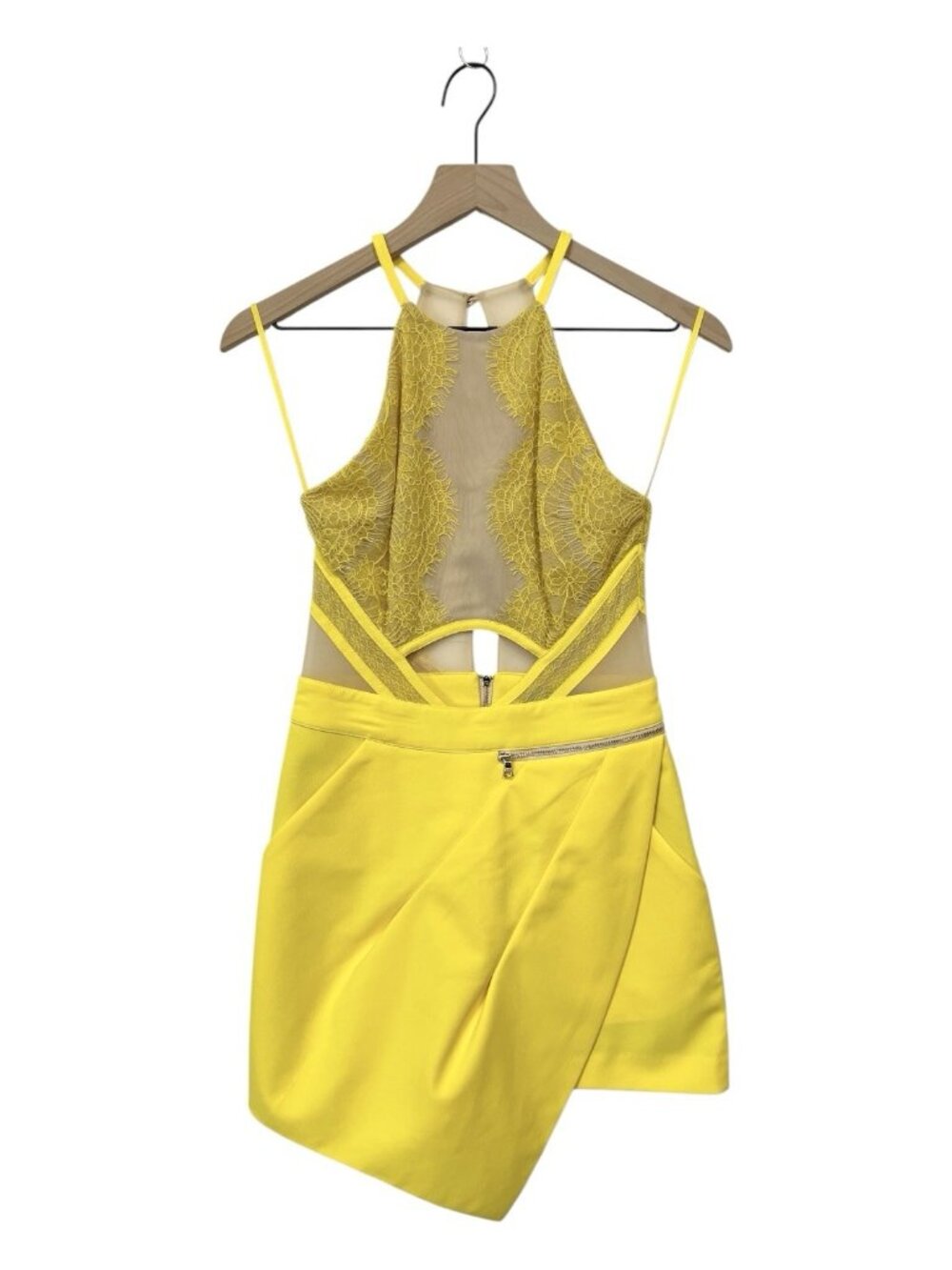 Three Floor Sicily Playsuit Romper Size 4 Xs Yellow Lace